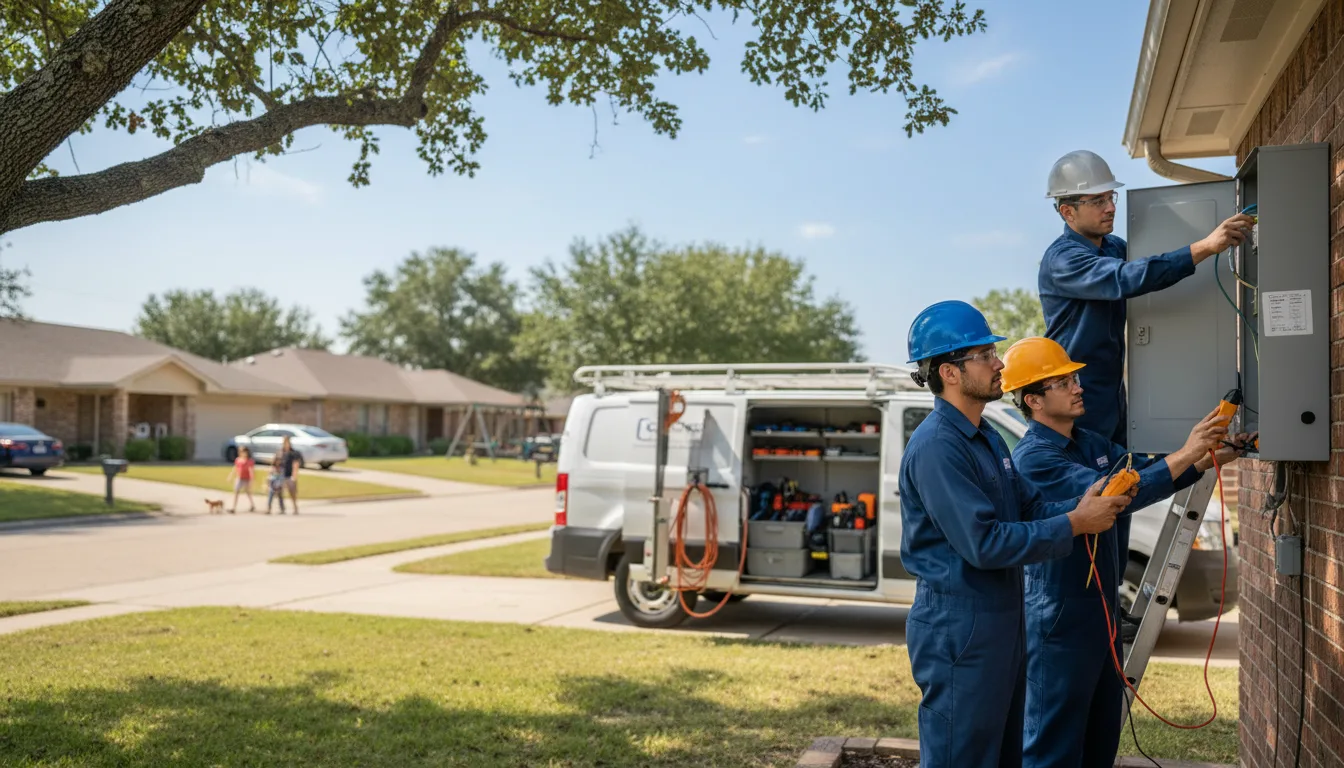 Certified electrician providing emergency electrical services in Delmita, TX